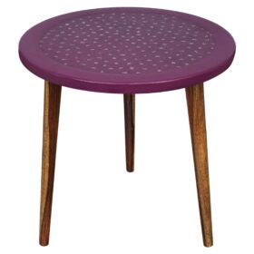 Wooden Round Side Table | Epoxy End Table | Coffee Table | Mid Century Modern Resine | Living Room Furnitur