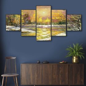 Set Of Five Framed Digital Wall Painting